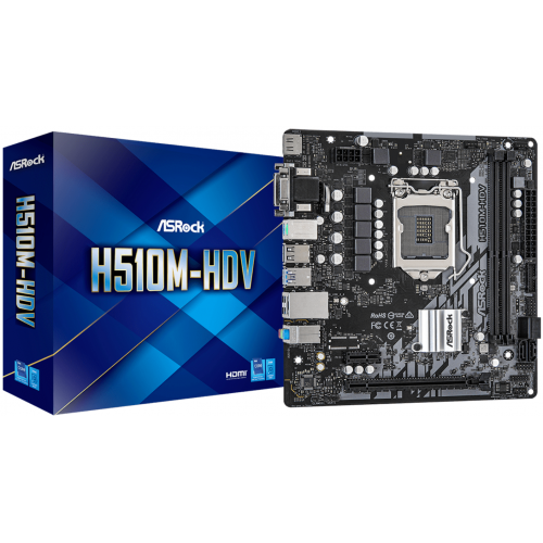 Placa de baza ASRock H510M-HDV, Intel H510, socket 1200, mATX