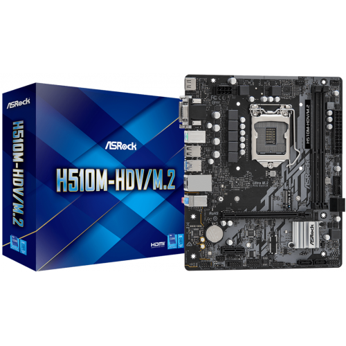 Placa de baza Asrock H510M-HDV/M.2 D4, LGA 1200