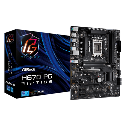 Placa de baza ASRocK H670 PG RIPTIDE, Intel H670, Socket 1700, ATX