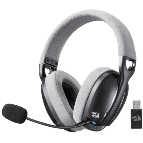 Casti cu microfon Redragon Skuld Pro, Blue LED, USB-A/Bluetooth/USB Wireless, White