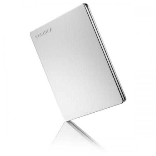 Hard Disk portabil Toshiba Canvio Slim 1TB, micro USB-B, Silver