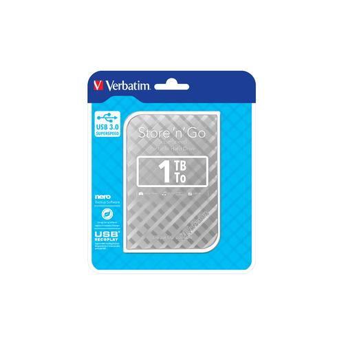 Hard Disk Verbatim Store 'n' Go 1TB, USB 3.0, 2.5inch, Silver