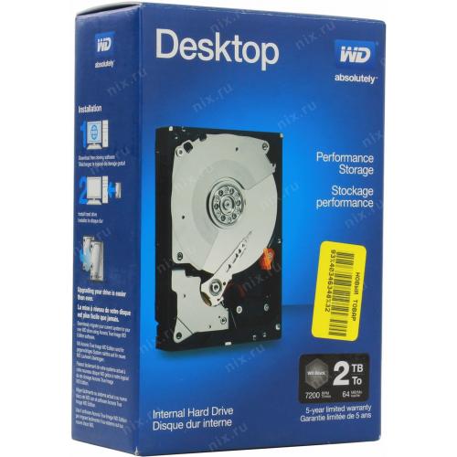 Hard Disk Western Digital Desktop Performance 2 TB, SATA3, 64MB, 3.5inch