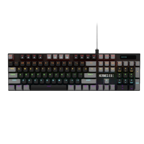 Kit Gamdias - Tastatura Hermes E6 Elite, Rainbow LED, USB, Black-Grey + Mouse Optic, Rainbow LED, USB, Black