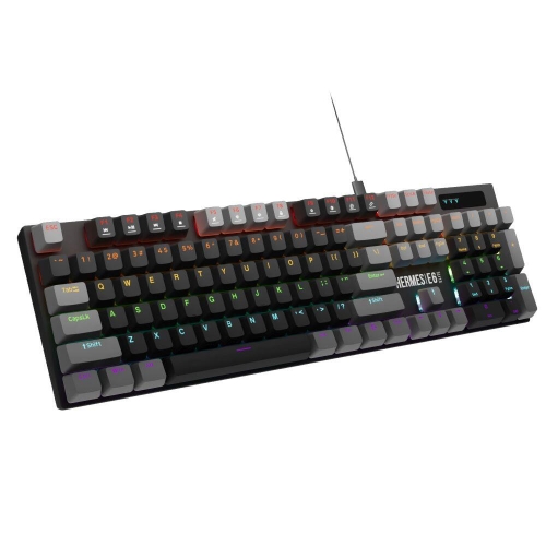 Kit Gamdias - Tastatura Hermes E6 Elite, Rainbow LED, USB, Black-Grey + Mouse Optic, Rainbow LED, USB, Black