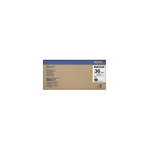 Banda termica Brother HGE261V5, Laminata Negru-Alb, Pachet 5 bucati