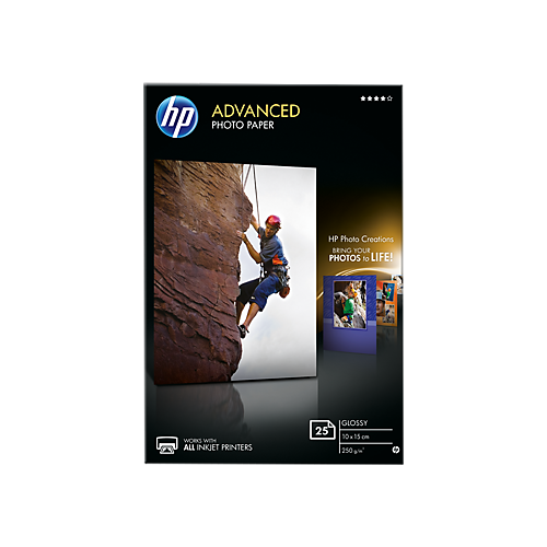 HP Advanced Glossy Photo Paper-25sht borderless