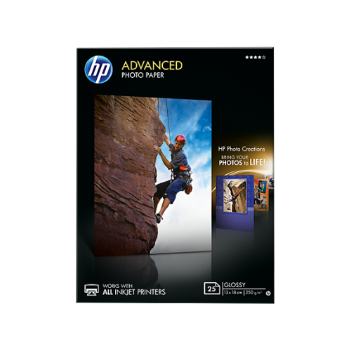 HP Advanced Glossy Photo Paper-25sht borderless