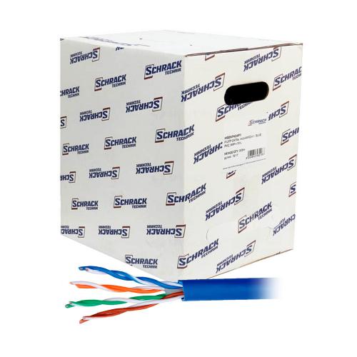 Cablu de retea Schrack HSEKU424P1, U/UTP, Cat5e, 1m, Blue