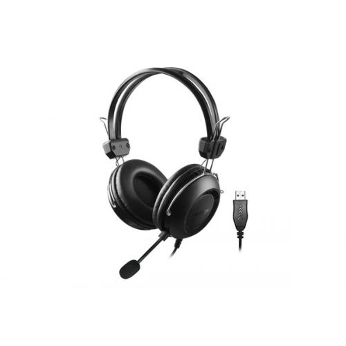 Casti A4Tech HU-35 Stereo, USB, negru