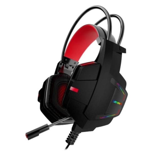 Casti cu microfon Lenovo HU85, USB-A 2.0, Black-Red