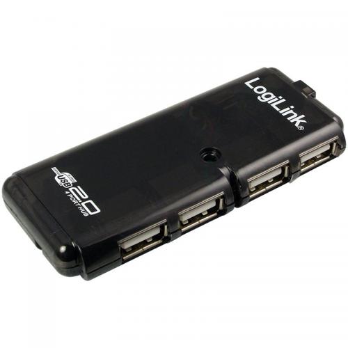 Hub LogiLink UH0001A, 4x USB 2.0, Black