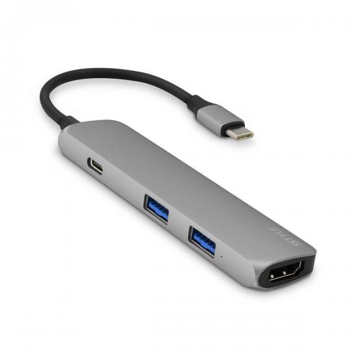 Port replicator: 3x USB 3.0 (transfer de date de pana la 5Gbps)/ 1x portde incarcare USB-C (suport PD 3.0 5V / 9V / 12V / 15V / 20V 3A 49W)/ 1xiesire HDMI (video în 4K @ 30Hz, HDCP1.4 / 2.2) - compatibil cu toatenoile modele de MacBook Air (2018 si versiu