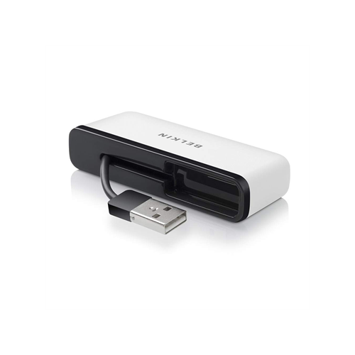 Hub USB Belkin Travel, 4x USB 2.0, Black-White