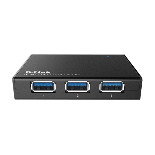 Hub USB D-Link DUB-1340, 4 porturi USB 3.0, negru