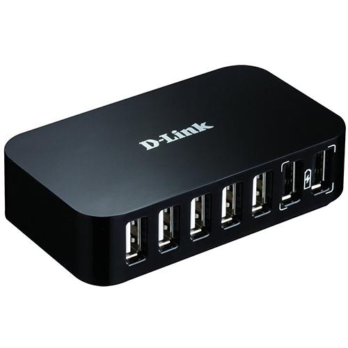 Hub USB D-Link DUB-H7, 7 porturi USB 2.0, negru