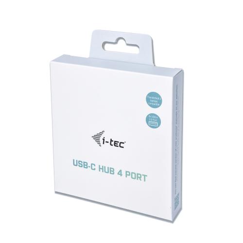 Hub USB i-tec C31HUBMETAL403, 4x USB 3.2 gen 1, Chrome