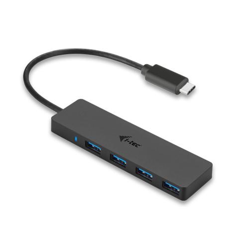 Hub USB i-tec Slim C31HUB404, 4x USB 3.2 gen 1, Black 