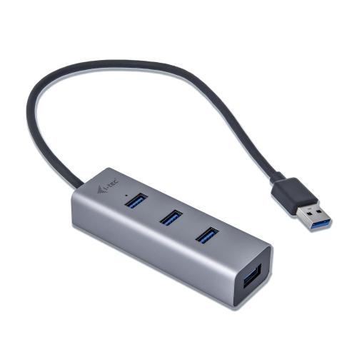 Hub USB i-tec U3HUBMETAL403, 4x USB 3.2 gen 1, Space Grey