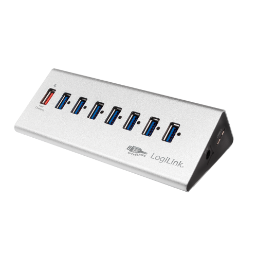 Hub USB Logilink High Speed UA0228, 8x USB 3.2 gen 1, Silver