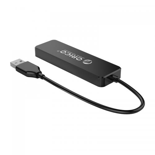 HUB USB Orico FL01, 4x USB 2.0, 0.3m, Black