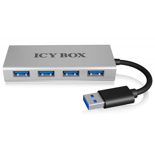 Hub USB Raidsonic IcyBox IB-AC6104, 4x USB 3.2 gen 1, Silver