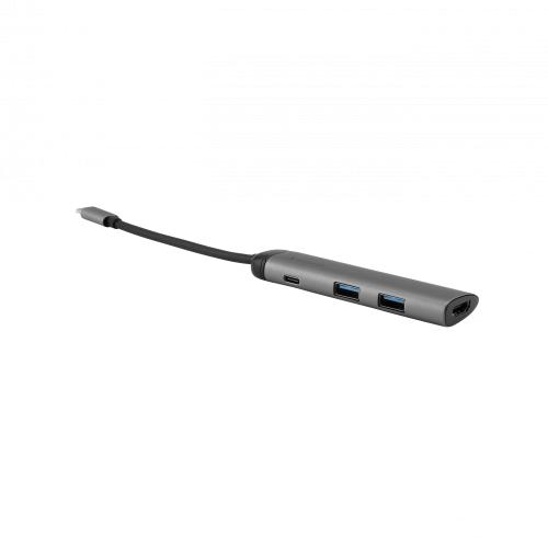 Hub USB Verbatim 49140, USB-C - 2x USB 3.2 gen 1 + 1x HDMI, Grey