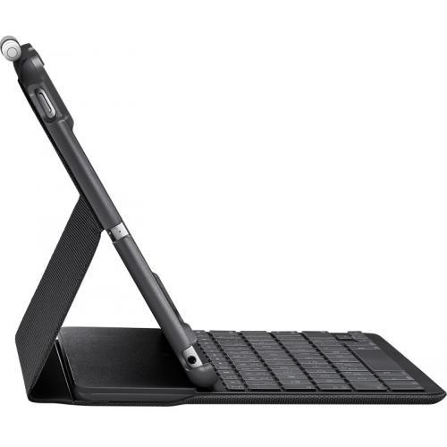 Husa/Stand Logitech Slim Folio cu tastatura pentru tableta de 9.7inch, Layout UK, Black