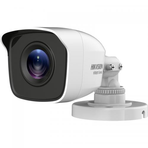 Camera de supraveghere Hikvision Turbo HD Bullet HWT-B120-M; 2MP; seria HiWatch; carcasa metal; 2MP CMOS Sensor, 20m IR, Outdoor EXIR Bullet, ICR, 0.01 Lux/F1.2, 12 VDC, Smart IR, DNR, OSD Menu, IP66, 2.8mm Lens, Support HD-TVI/AHD/CVI/CVBS video output;