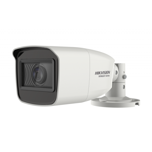 Camera de supraveghere Hikvision Turbo HD Bullet HWT-B323-Z; 2MP; seria HiWatch; 2MP CMOS Sensor, 70m IR, EXIR Bullet, ICR, 0.005 Lux/F1.2, 12 VDC, Smart IR, True WDR, 3D DNR, OSD Menu, IP66, 2.7-13.5mm Vari Focal Lens，Auto focus, Support HD-TVI/AHD/CVI/C