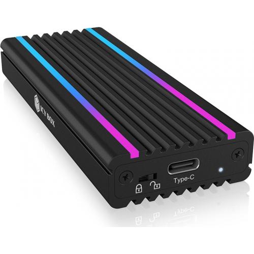 Rack SSD Raidsonic Icybox IB-1824ML-C31 RGB, USB-C, M.2, Black