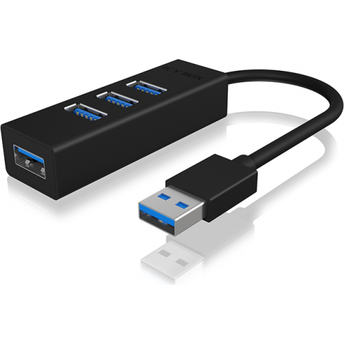 Hub USB Raidsonic Icybox IB-HUB1419-U3, 4x USB, Black