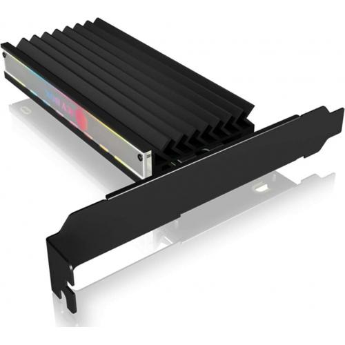 Adaptor PCI-Express Raidsonic IcyBox IB-PCI224M2-ARGB pentru SSD M.2 NVMe