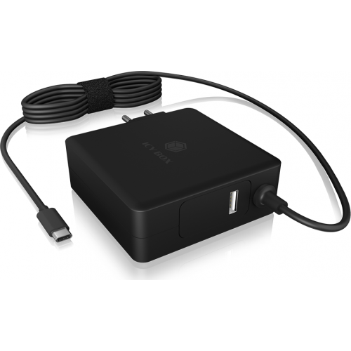 Incarcator retea Raidsonic Icybox IB-PS101-PD, 1x USB, 1x USB-C, Black