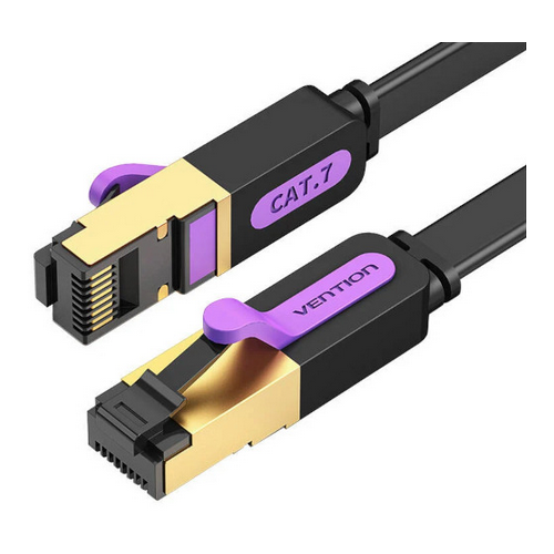 Patch Cord Vention ICABK, CAT7, STP, 8 m, Black