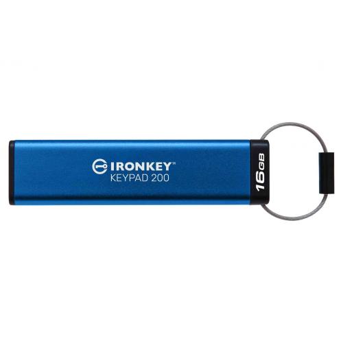 Stick Memorie Kingston IronKey Keypad 200 16GB, USB, Blue