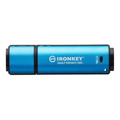 Stick Memorie Kingston IronKey Vault Privacy 50C, 16GB, USB-C, Blue