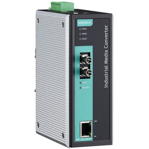 Convertor Media Moxa IMC-101-M-ST-T-IEX 100 Mbps, 1300 nm, Multi-mode, 5 km, RJ45 - ST