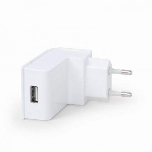 Incarcator retea Energenie by Gembird EG-UC2A-02-W, 1x USB, 2.1A, White