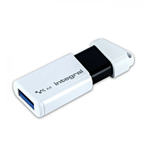 Stick memorie Integral Turbo 128GB, USB 3.0, White-Black