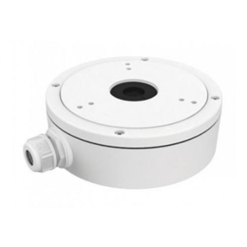 Hikvision Junction box for Dome Camera, DS-1280ZJ-M; Aluminum alloy material with surface spray treatment; Waterproof design; 157×185× 51.5mm, 621g, white.