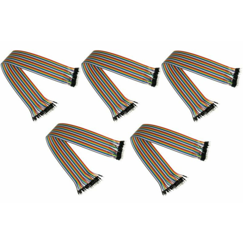 Cablu Cable Master Jumper Wire JW40-020FF-5, 40-pin male - 40-pin male, 0.2 m, Multicolor, 5 bucati