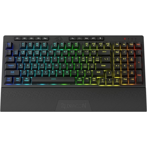 Tastatura Redragon Shiva Pro, RGB LED, USB/USB Wireless/Bluetooth, Black