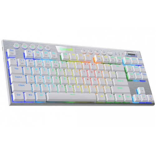 Tastatura Redragon Horus TKL, RGB LED, USB Wireless/Bluetooth/USB, White