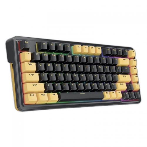 Tastatura Redragon Elf PBT, RGB LED, USB-C, Black-Golden