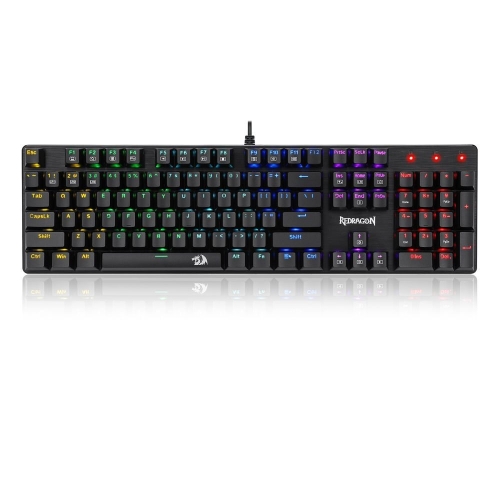 Tastatura Redragon Sindri, Rainbow LED, USB, Black