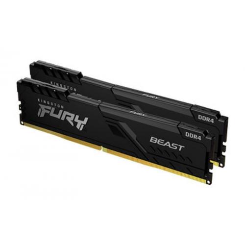 Kit memorie Kingston FURY Beast Black 16GB, DDR4-2666MHz, CL16, Dual Channel