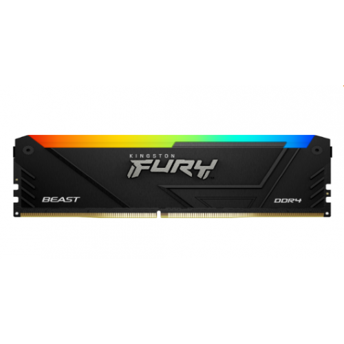 Kit Memorie Kingston Fury Beast RGB Intel XMP 2.0, 16GB, DDR4-3200MHz, CL16, Dual Channel