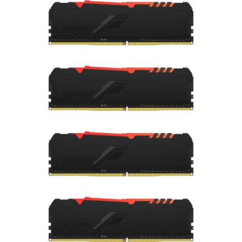 Kit memorie Kingston FURY Beast RGB 64GB, DDR4-3200MHz, CL16