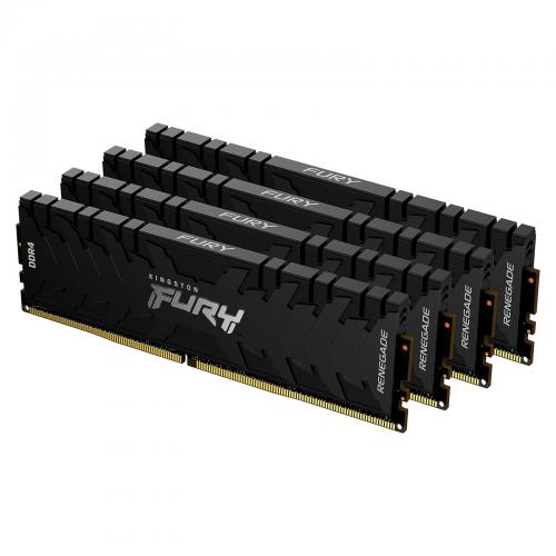 Kit Memorie Kingston Fury Renegade Black 64GB, DDR4-3200Mhz, CL16, Quad Channel